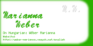 marianna weber business card