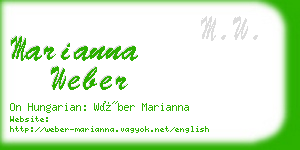 marianna weber business card